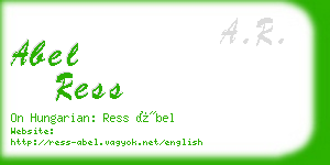 abel ress business card